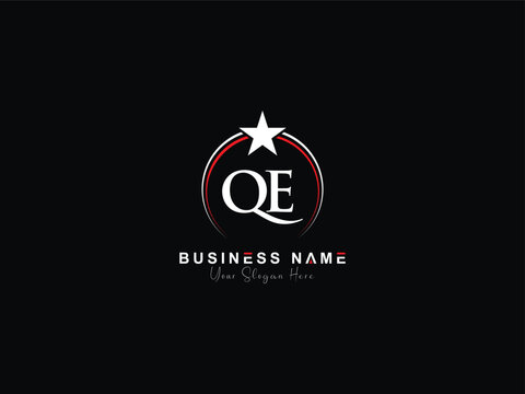QE, q&e qe Luxury Letter Logo and Star Design For Your Business
