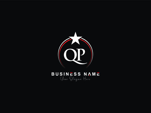 QP, q&p qp Luxury Letter Logo and Star Design For Your Business