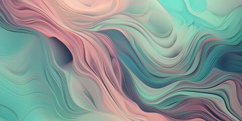 Obraz premium Pastel-Colored Abstract Wallpaper: A Harmonious Blend of Colors. Generated AI