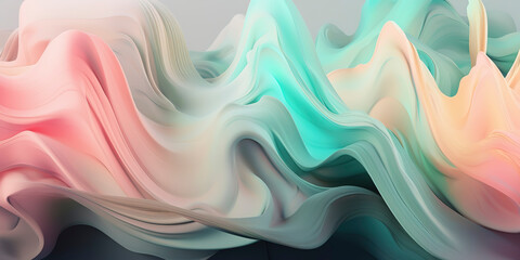 Fototapeta premium Pastel Dreamscape: Abstract Wallpaper with Delicate Hues. Generated AI