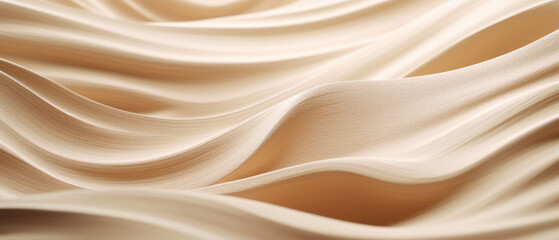 Fototapeta na wymiar Abstract, subtle and elegant background with white and light beige colours. Smooth and clean texture. Light wavy wooden design. Generative AI