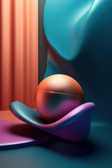 Subtle Minimalism: Soft Shapes and Texture in Abstract Abundance. Generated AI