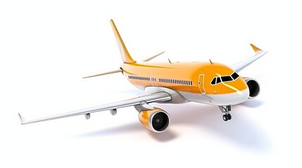Airplane isolated on white background  generative ai