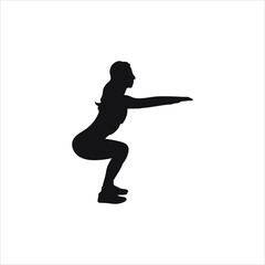 Fototapeta na wymiar One woman in yoga silhouette vector art