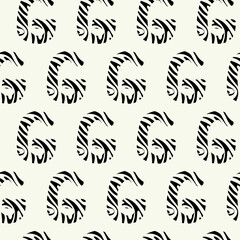 Vector monochrome geometric pattern in simple graphic design. Fashion trendy geometry.