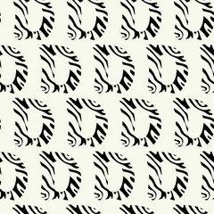 Fototapeta premium Vector monochrome geometric pattern in simple graphic design. Fashion trendy geometry.