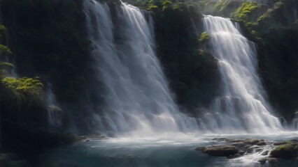 Obraz premium Waterfall Generative AI