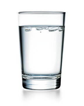 Water glass isolated on white and transparent background, png
