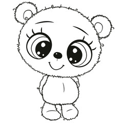 Cute Teddy bear isolated on a white background