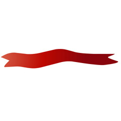 Decorative Red Ribbon Banners 