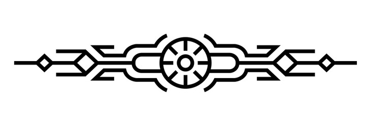 Abstract luxury PNG boarder. Art deco, vintage design element, pattern, text delimiter, paragraph separator, elegant, ornate divider for your design projects. PNG with transparent background.