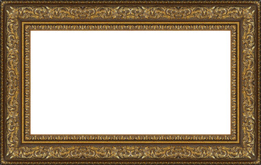 Wooden frame with embossed carvings