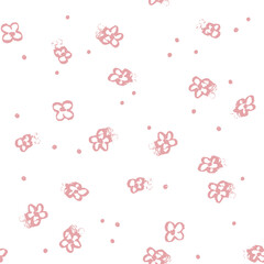 Vector flowers pattern. Pattern in grunge style. seamless background for nursery decor, fabric, children's textile, clothing, wrapping paper, paper, wallpaper.