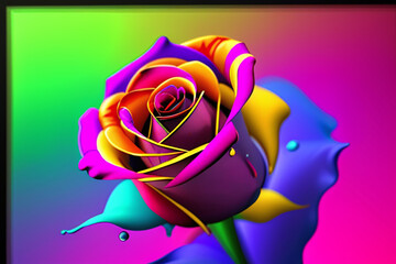 Obraz na płótnie Canvas trandafiri rare colorați. Generative AI.