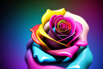 Fototapeta na wymiar trandafiri rare colorați. Generative AI.