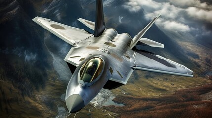 Lo?kheed Martin F-22 Raptor. Generative AI