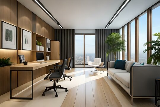 most beautiful desktop, room, office room, and interior designs Generative Ai technology
