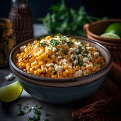 A Vibrant and Flavorful Bowl of Mexican Street Corn