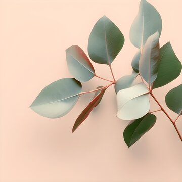 Eucalyptus branch created with Generative AI technology