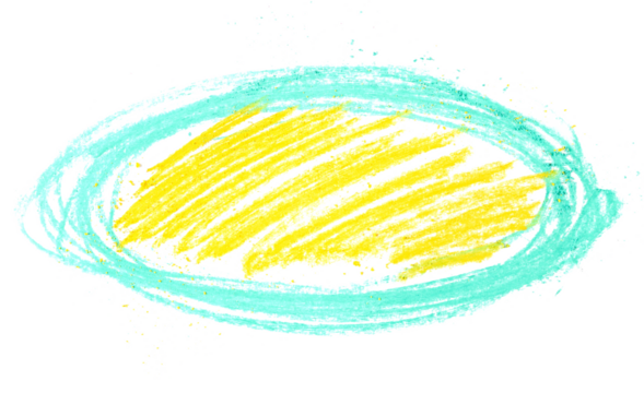 Photo grunge yellow green chalk cross hatch, circle isolated on white background and texture, clipping path