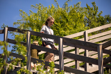 Girlfriend in the sun happy