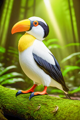 Fototapeta premium toucan on a branch, concept Animals, generative ai