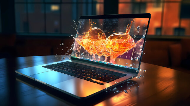 laptop of glass