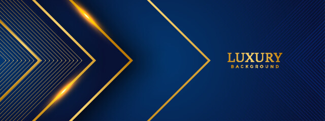 Blue and Gold Luxury background design