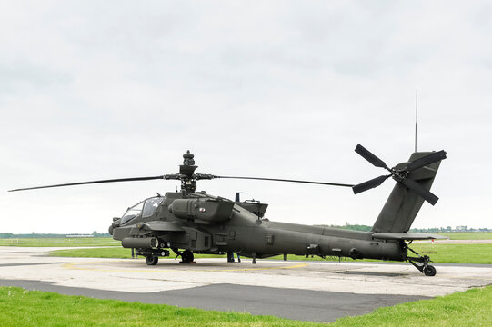 AH 64 Apache at a field airfield