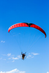 Paragliding in the sky