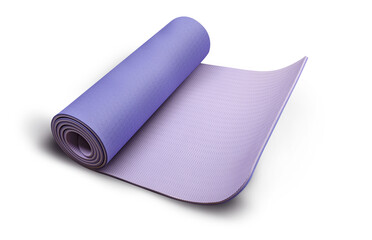 Mat for fitness isolated on a transparent background