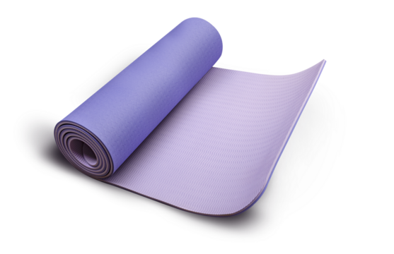 Mat for fitness isolated on a transparent background