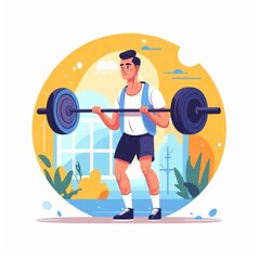 man lifting weights with Generative AI technology