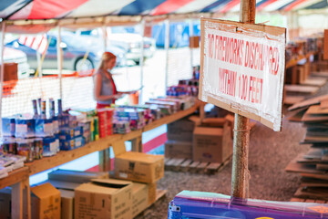 Fireworks: Focus On Safety Warning Sign