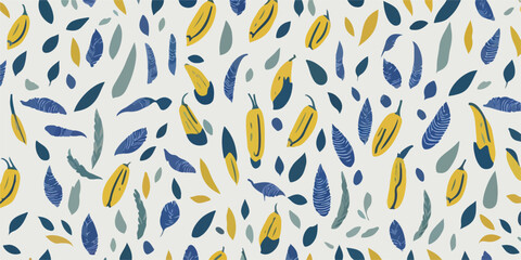 Beach Vacation Bliss: Vector Illustration of Banana Patterns for Summer Holidays