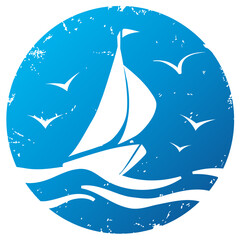 Sticker Grafik Segelboot