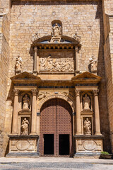 Cover of the main facade of the Romanesque church of the tourist city of Daroca, Zaragoza.