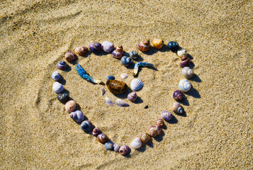 heart on the sand