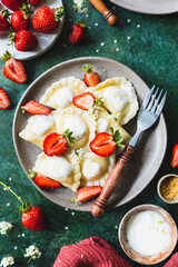 dumplings with strawberries