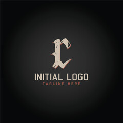 Logo of C alphabet initial Gothic Style icon design