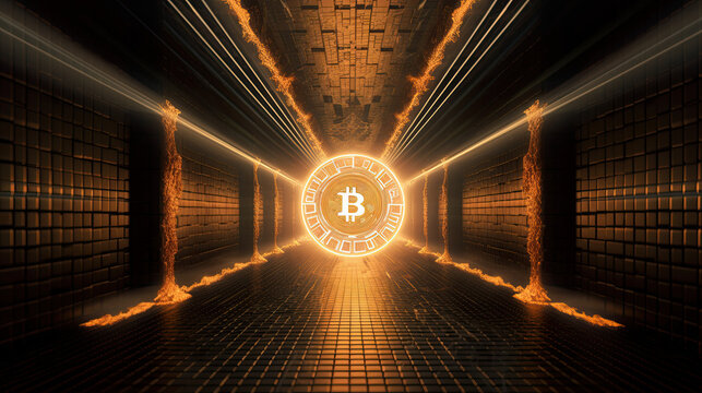 bitcoin vault, up only crypto blockchain - by generative ai