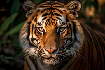 Fototapeta na wymiar Tiger Portrait Generated With Ai