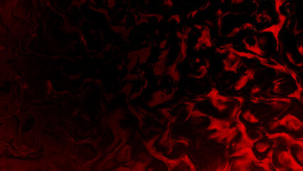scary grungy red - yellow infernal bio lines relievo - abstract 3D illustration