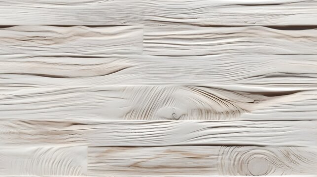 Seamless Pattern Background - Design of a white painted 3D wood pattern texture - Generative AI