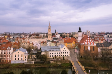 Panorama of Opole town.