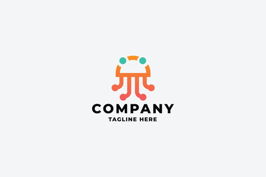 Octopuxa Pro Logo Template
