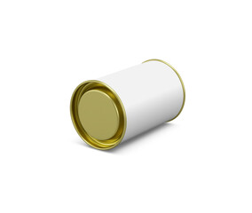 Food Tube Can With Gold Metal Lid 3D Rendering