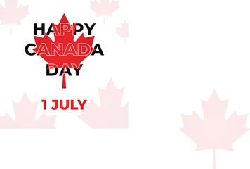 Vector happy Canada Day banner design Victory Day Independence Day celebration
