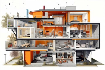 collage of a house