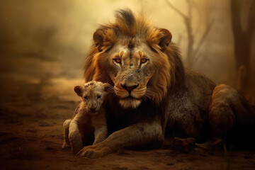 Protective Lion Mother